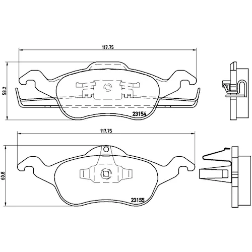 https://www.ankarayedek.com.tr, Balata Ford Focus I (98 05) Ön Balata Ford Focus I (98 05) Ön