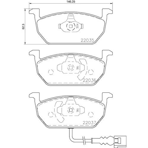 https://www.ankarayedek.com.tr, Balata Vw Golf Vıı (12 ) Audi A3 (8V5) (13 ) (8V7) (14 ) Seat Leon (5F1) (5F8) (5F5) (13 ) Skoda Octavia Rapid (12 ) Ön  İkaz Kablolu Balata Vw Golf Vıı (12 ) Audi A3 (8V5) (13 ) Ön