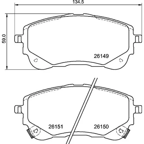 https://www.ankarayedek.com.tr, Balata Toyota Corolla (19 ) Ön Balata Toyota Corolla (19 ) Ön
