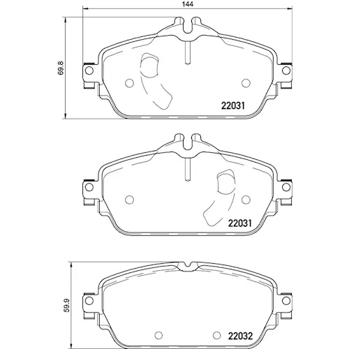 https://www.ankarayedek.com.tr, Balata Mercedes C Serisi (W205)(C205)(A205) C160 C Ön Balata Mercedes C Serisi (W205)(C205)(A205) Ön