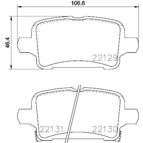 https://www.ankarayedek.com.tr, Balata Opel Astra K (B16) (15 ) Arka Balata Opel Astra K (B16) (15 ) Arka
