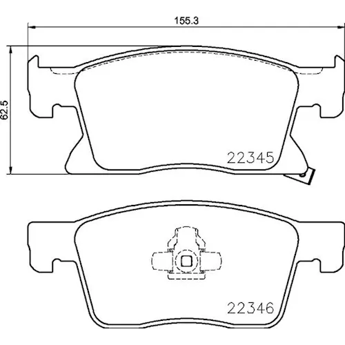 https://www.ankarayedek.com.tr, Balata Opel Astra K (B16) (15 ) 16 Ön Balata Opel Astra K (B16) (15 ) 16 Ön